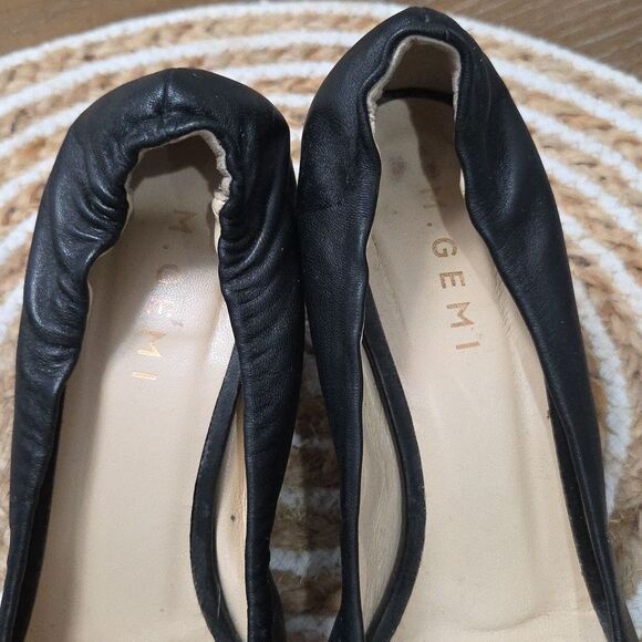 Authentic M.Gemi black Leather Heeled Ballet Shoes, Size 38 - Picture 8 of 8